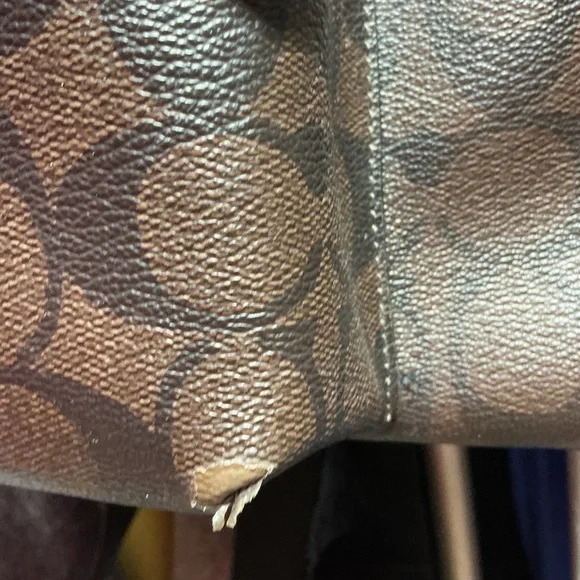 Coach Brown and Black Signature Backpack - Picture 4 of 9